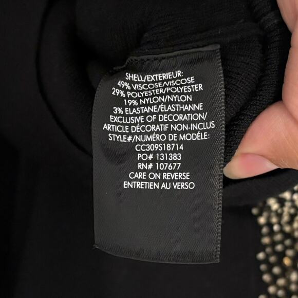 Alice + Olivia Black Silver Darina Embellished Tank Mini Dress Size XS - Picture 8 of 8